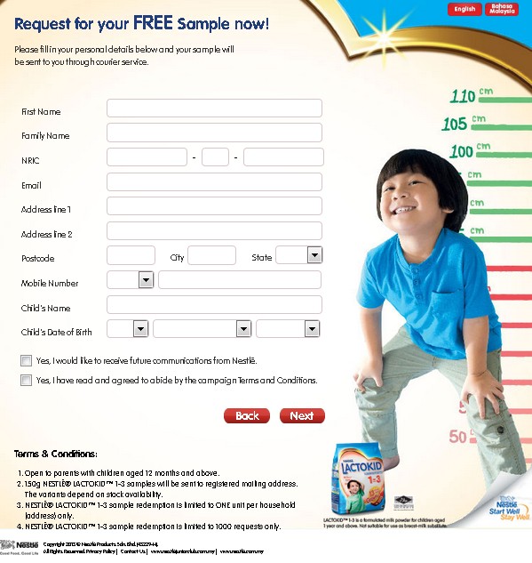 FREE NESTLÉ® LACTOKID™ at Nestle Malaysia
