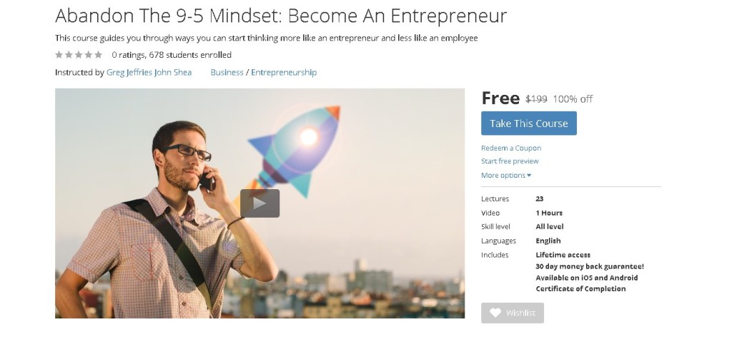 FREE Udemy Course on Abandon The 9-5 Mindset Become An Entrepreneur  (2)