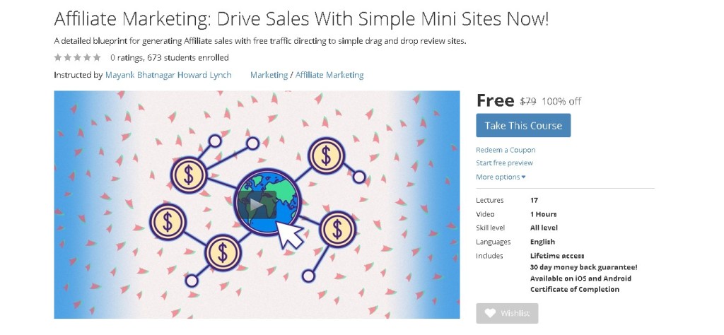 Free Udemy Course on Affiliate Marketing Drive Sales With Simple Mini Sites Now