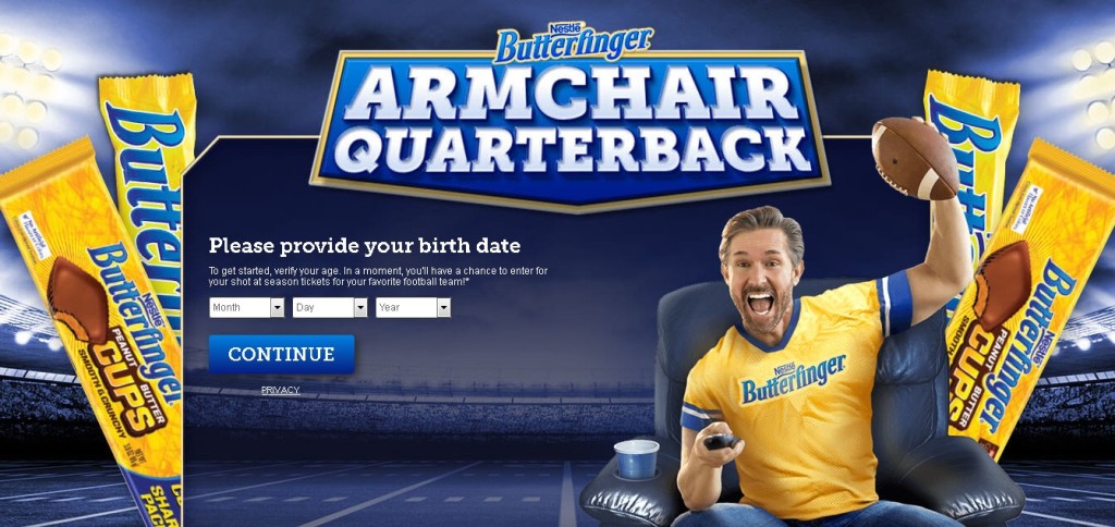 Nestle Butterfinger Armchair Quarterback Sweepstakes