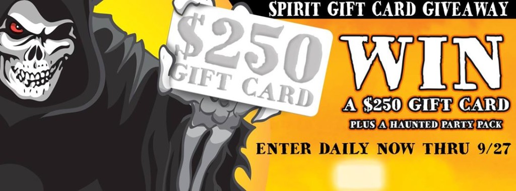 Spirit Gift Card Giveaway at Spirit Halloween Facebook Page