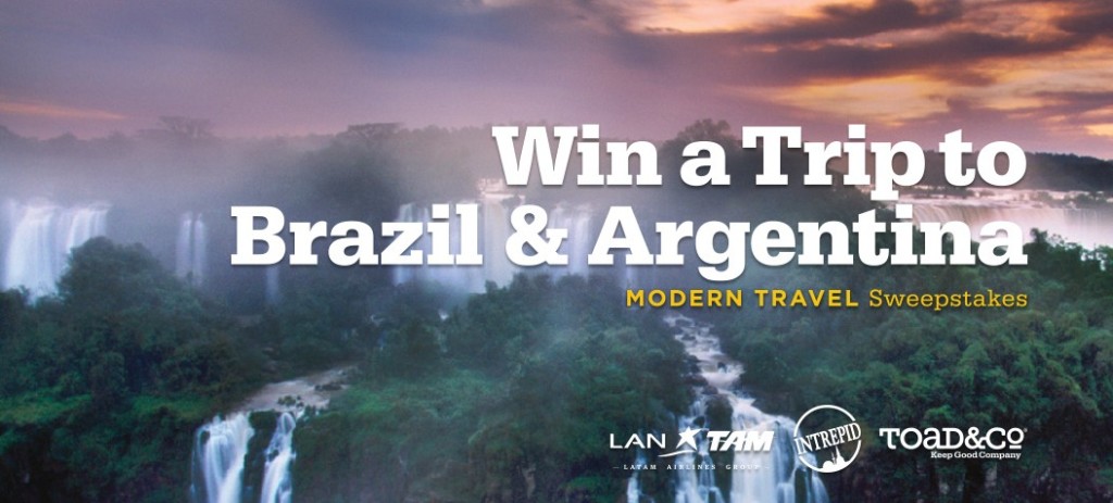 Toad&Co Modern Travel Sweepstakes Brazil and Argentina