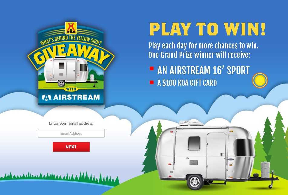 What’s Behind the Yellow Sign Airstream Giveaway at KOA USA