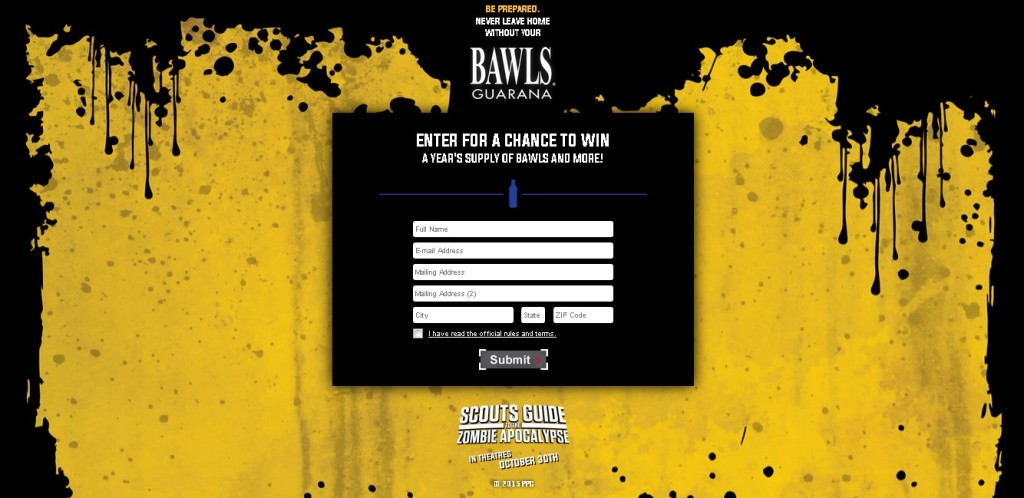 BAWLS Guarana “ Scout’s Guide to t he Zombie Apocalypse ” Sweepstakes