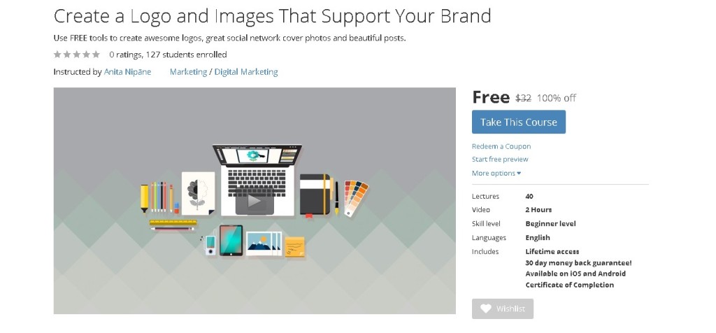 FREE Udemy Course on Create a Logo and Images That Support Your Brand