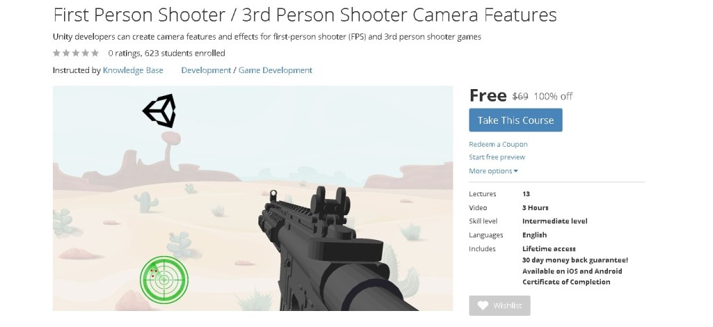 FREE Udemy Course on First Person Shooter  3rd Person Shooter Camera Features