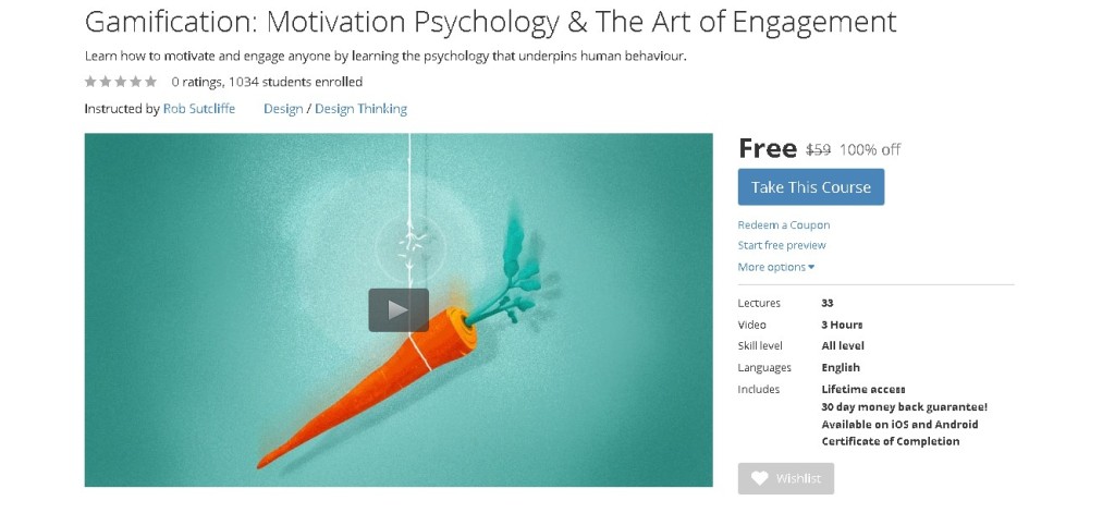 FREE Udemy Course on Gamification Motivation Psychology & The Art of Engagement