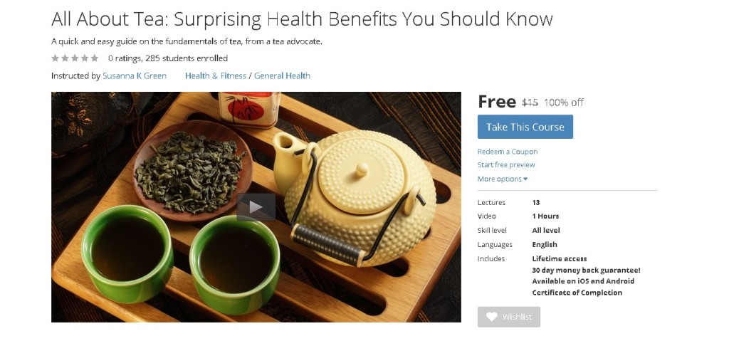 Free Udemy Course on All About Tea Surprising Health Benefits You Should Know