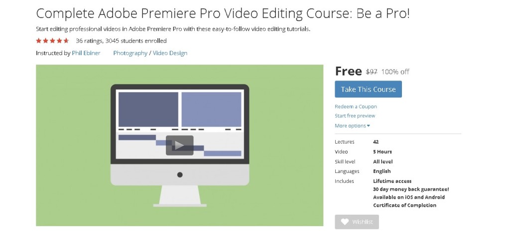 Free Udemy Course on Complete Adobe Premiere Pro Video Editing Course Be a Pro!  (2)