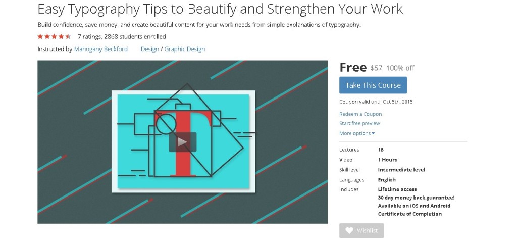 Free Udemy Course on Easy Typography Tips to Beautify and Strengthen Your Work