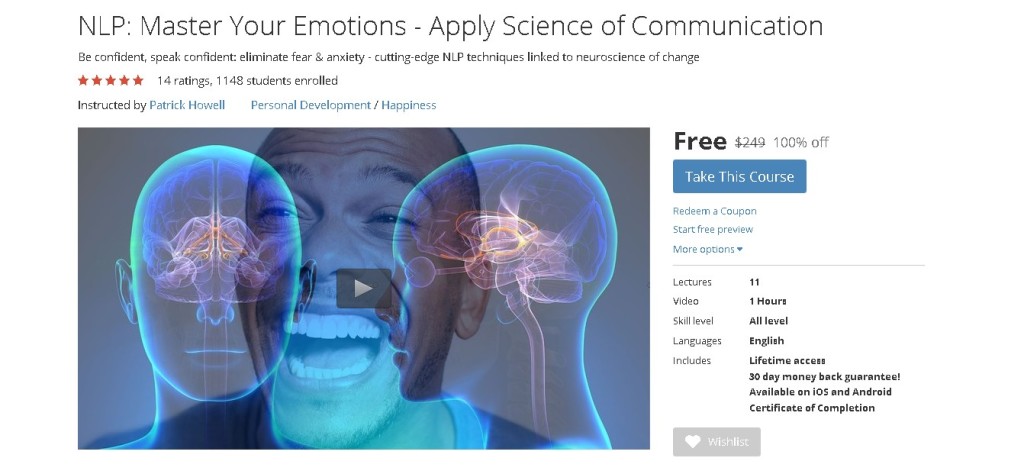 Free Udemy Course on NLP Master Your Emotions - Apply Science of Communication (2)