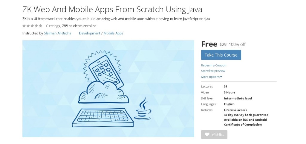 Free Udemy Course on ZK Web And Mobile Apps From Scratch Using Java