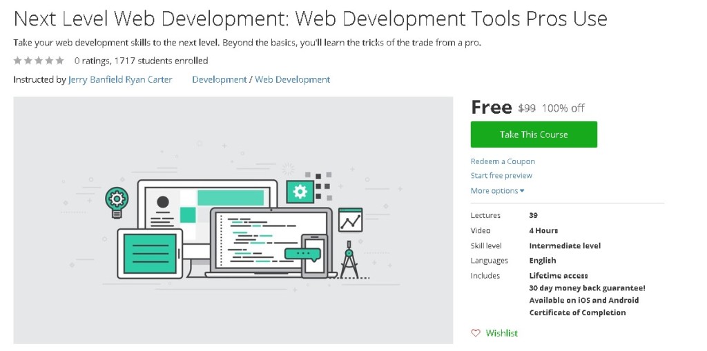 Free Udemy Course on Next Level Web Development Web Development Tools Pros Use