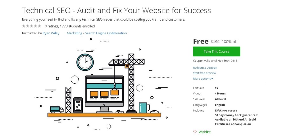 Free Udemy Course on Technical SEO - Audit and Fix Your Website for Success