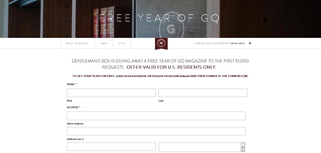 Gentleman’s Box is giving away a free year of GQ Magazine