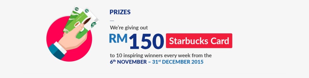 AXA Inspire Life Giving out Rm150 Starbucks Card