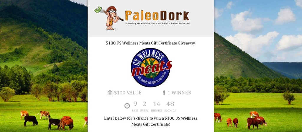 Enter for a chance to win a $100 US Wellness Meats Gift Certificate!