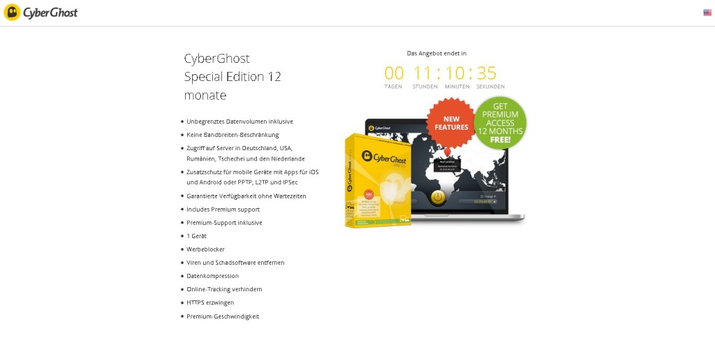 FREE CyberGhost 5.5 VPN for 12 Months