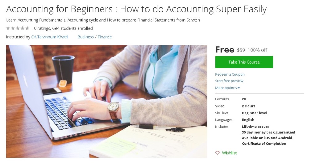 Free Udemy Course on Accounting for Beginners  How to do Accounting Super Easily