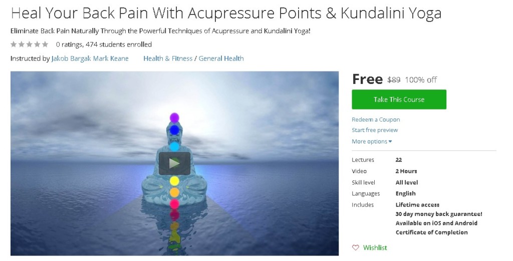 Free Udemy Course on Heal Your Back Pain With Acupressure Points & Kundalini Yoga