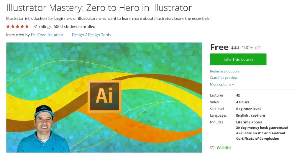 Free Udemy Course on Illustrator Mastery Zero to Hero in Illustrator