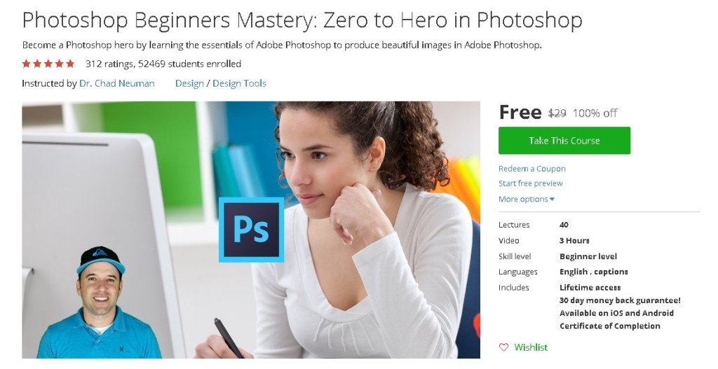 Free Udemy Course on Photoshop Beginners Mastery Zero to Hero in Photoshop