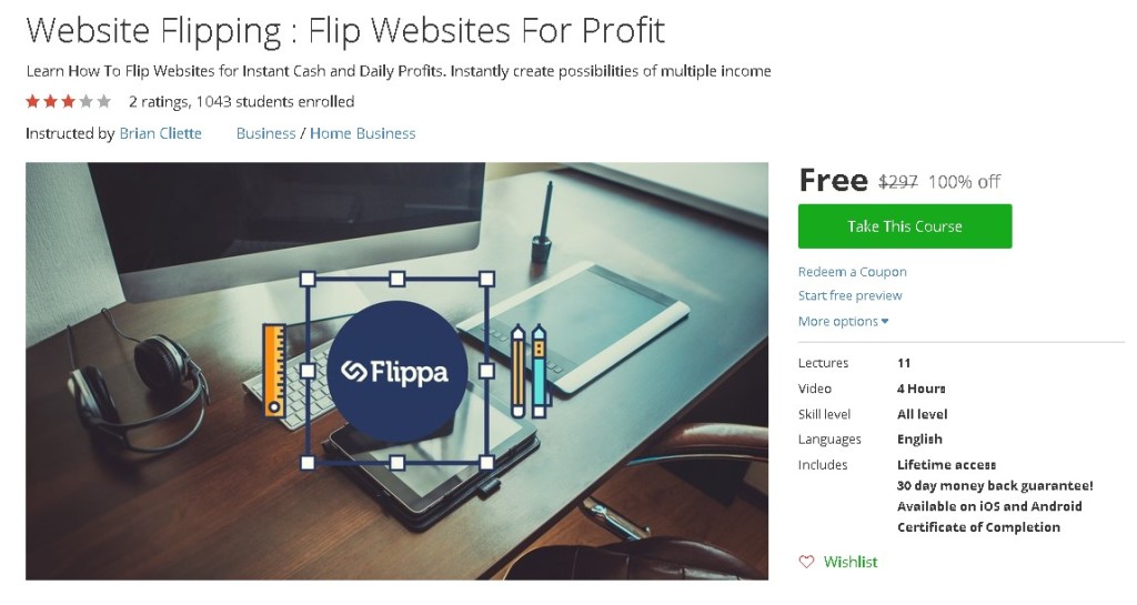 Free Udemy Course on Website Flipping  Flip Websites For Profit