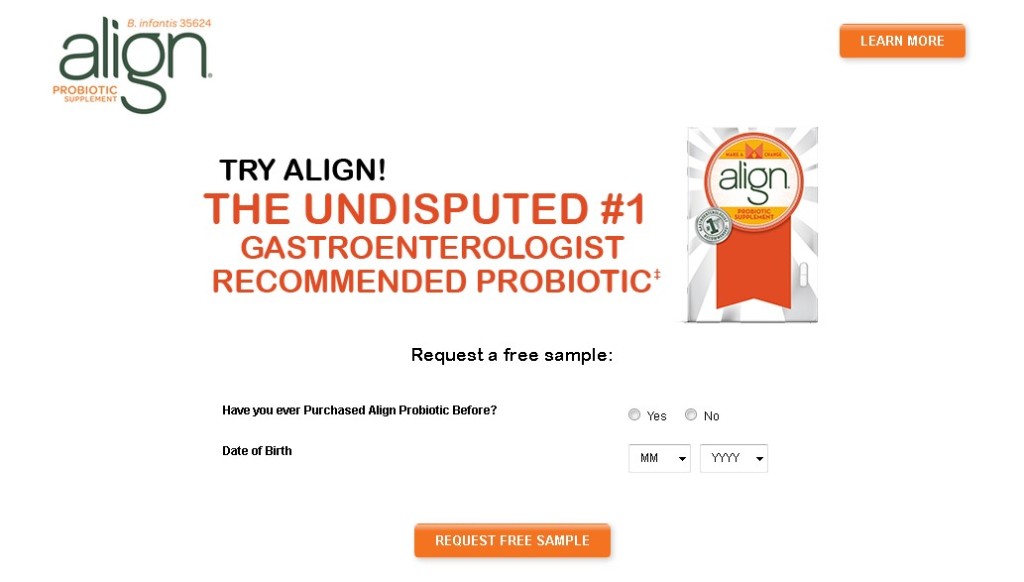 Request Align Probiotic FREE Sample
