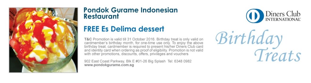 FREE Es Delima dessert at Pondok Gurame Indonesian Restaurant