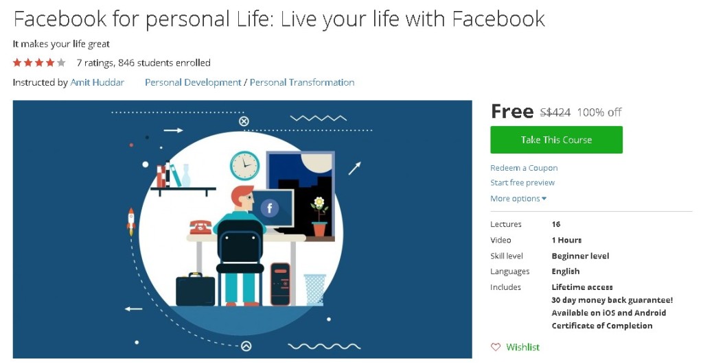 Free Udemy Course on Facebook for personal Life Live your life with Facebook