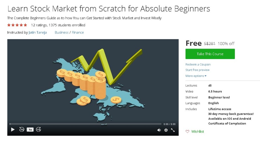 Free Udemy Course on Learn Stock Market from Scratch for Absolute Beginners  (2)