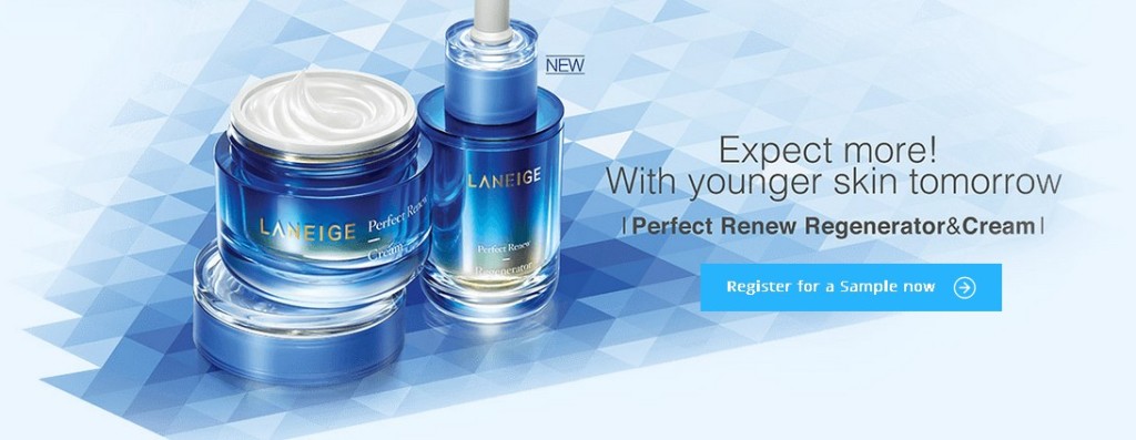 Register for a Laneige Perfect Renew Regenerator & Cream Sample