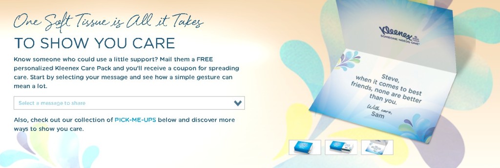 FREE personalized Kleenex Care Pack