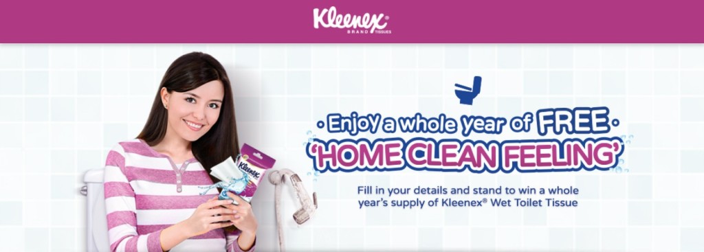 Win a while year's supply Kleenex Wet Toilet Tissue at Kleenex Malaysia