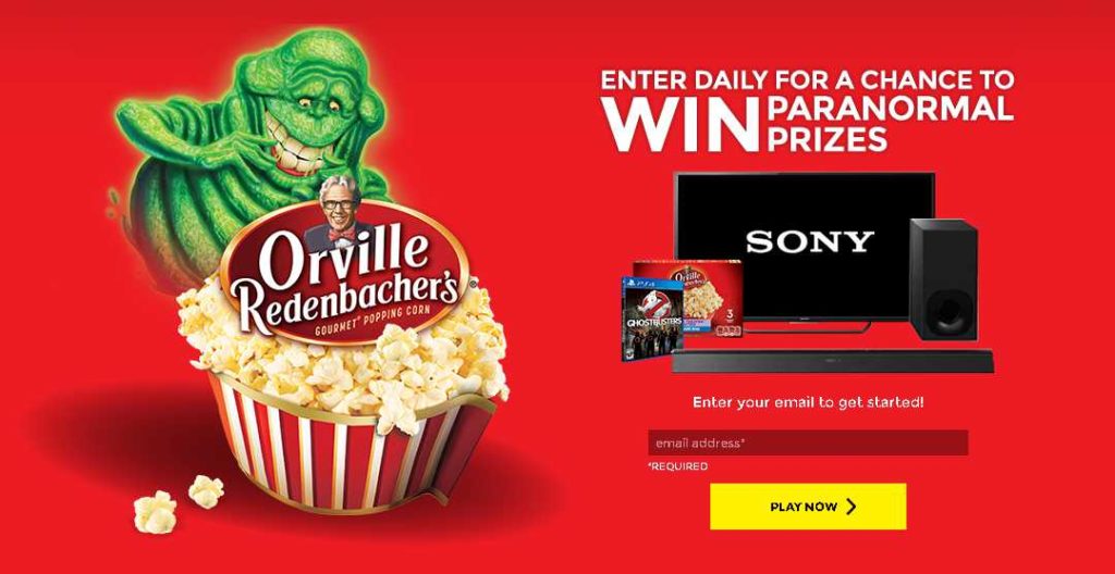 ORVILLE REDENBACHER’ S ® + GHOSTBUSTERS ™ INSTANT WIN AND SWEEPSTAKES