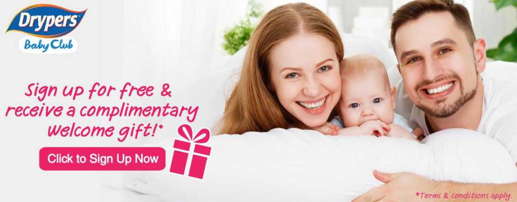 Receive a complimentary welcome gift at Dryers Baby Club