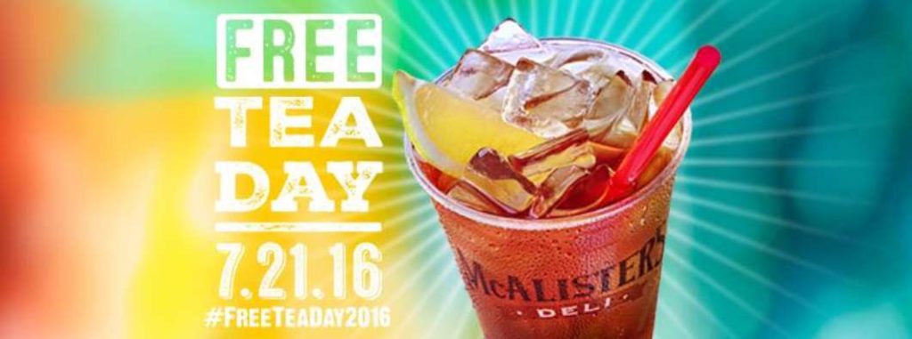 #Free Tea Day hosted by McAlister's Deli Tea Freaks