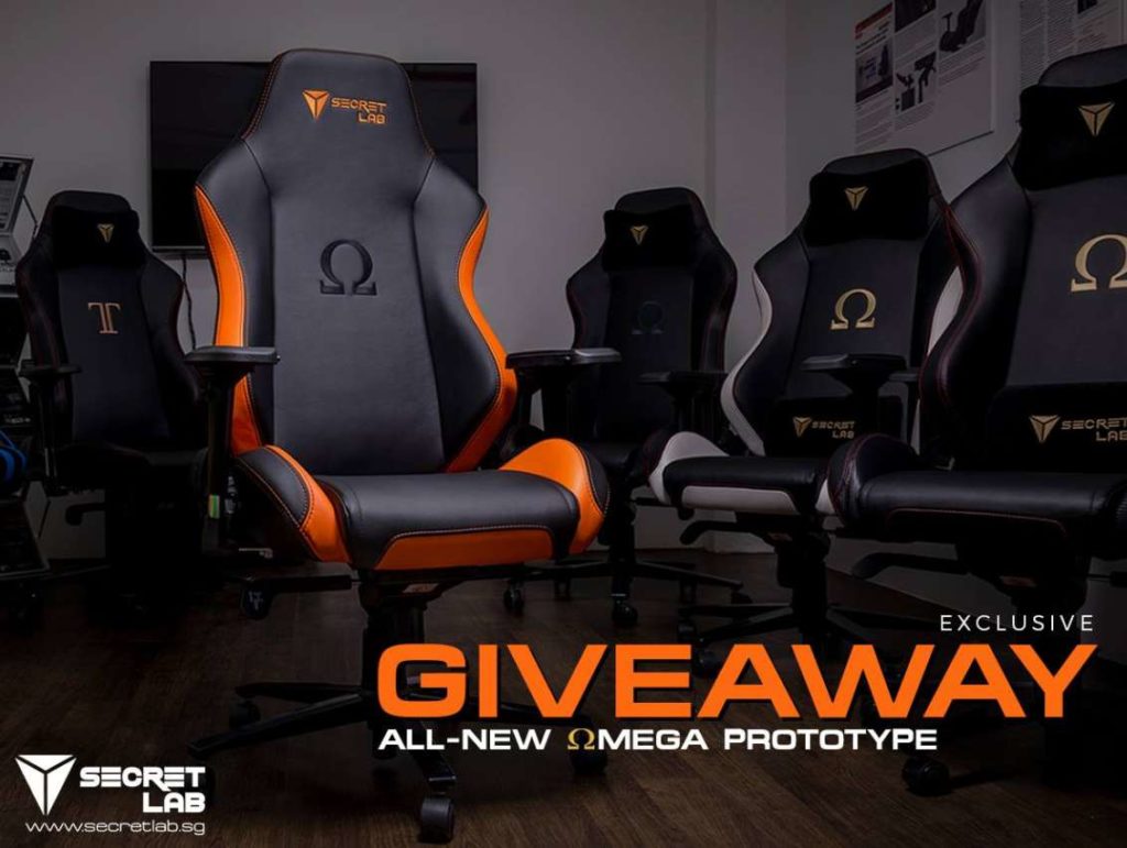 #WIN Secretlab 1 out of 1 orange-themed prototype