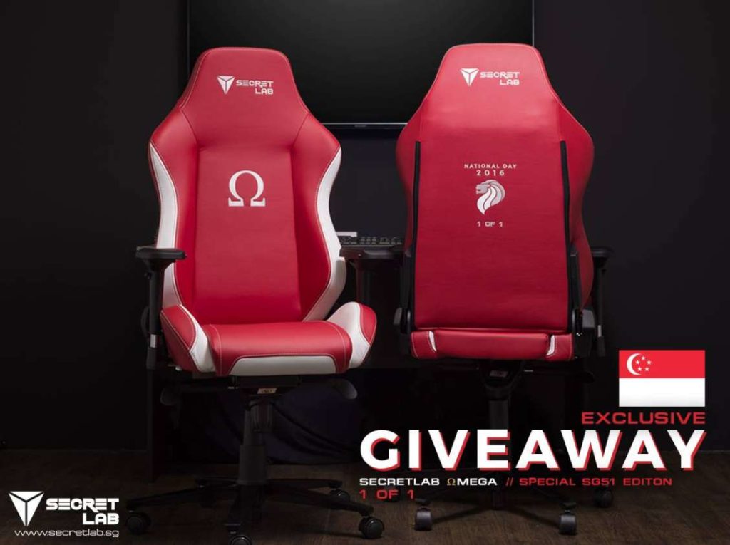 Be the owner of this one-of-a-kind EXCLUSIVE Secretlab chair this National Day