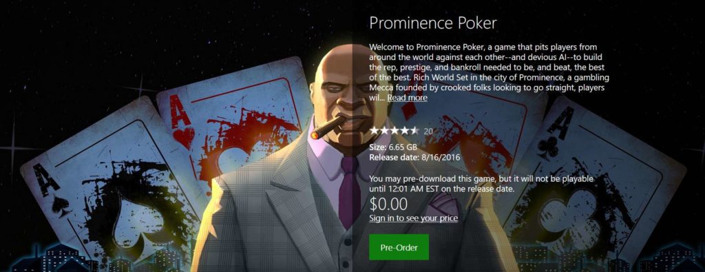 #FREE XBOX Game Prominence Poker