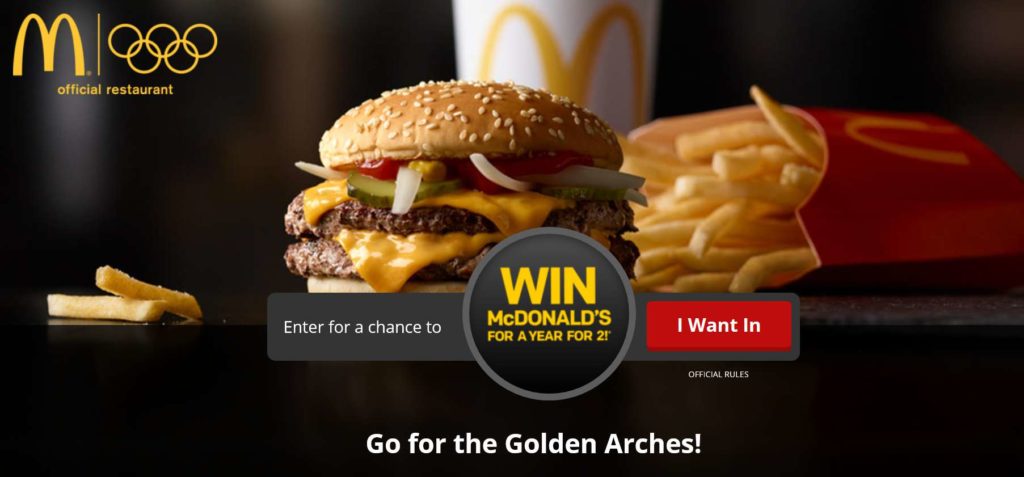 McDonald's Go for the Golden Arches Sweepstakes