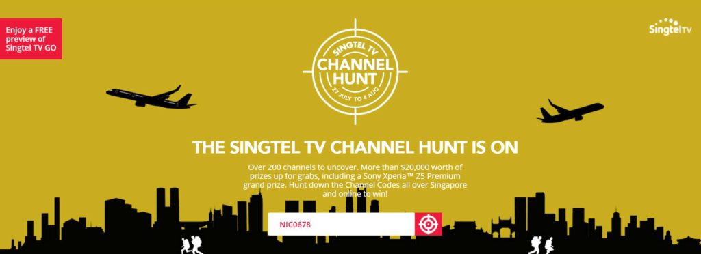 THE SINGTEL TV CHANNEL HUNT IS ON