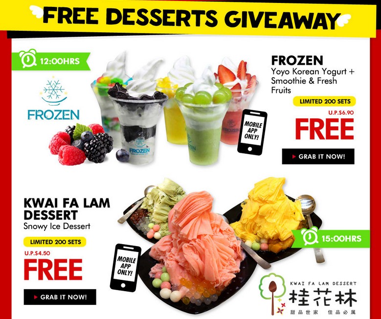 June Bonus Spree Free Desserts Giveaway At Q0010 Singapore Giftout Free Giveaways Singapore Malaysia Usa Korea Worldwide